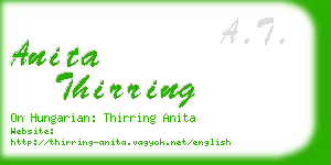 anita thirring business card